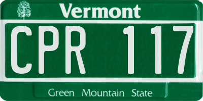 VT license plate CPR117