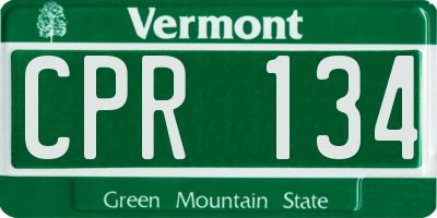 VT license plate CPR134