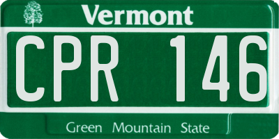 VT license plate CPR146