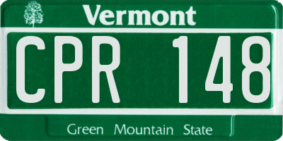 VT license plate CPR148