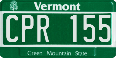 VT license plate CPR155