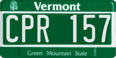 VT license plate CPR157