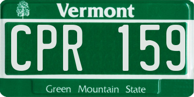 VT license plate CPR159