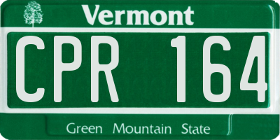 VT license plate CPR164