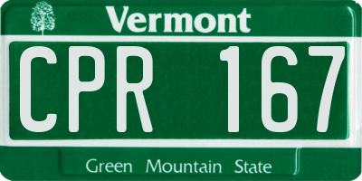 VT license plate CPR167