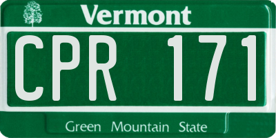 VT license plate CPR171