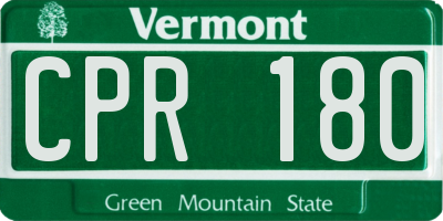 VT license plate CPR180