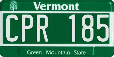 VT license plate CPR185