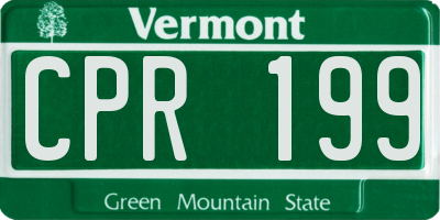 VT license plate CPR199