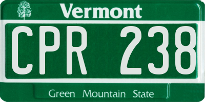 VT license plate CPR238
