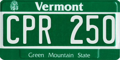 VT license plate CPR250
