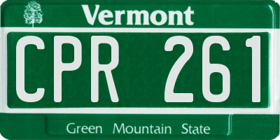 VT license plate CPR261