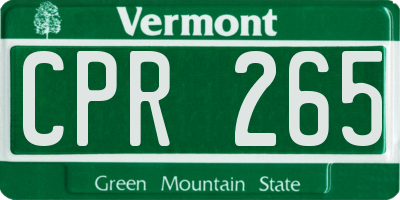 VT license plate CPR265