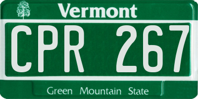 VT license plate CPR267