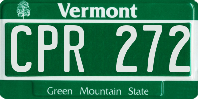 VT license plate CPR272