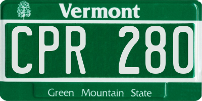 VT license plate CPR280