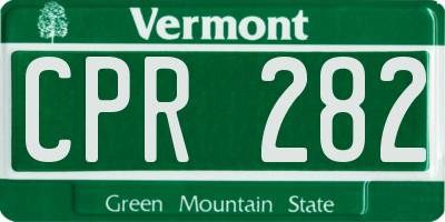 VT license plate CPR282