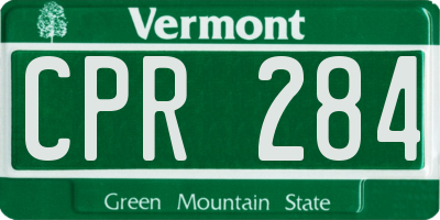 VT license plate CPR284