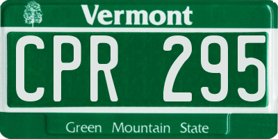 VT license plate CPR295