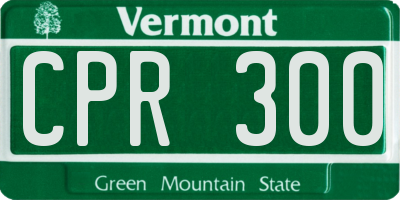 VT license plate CPR300