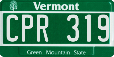VT license plate CPR319