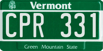 VT license plate CPR331