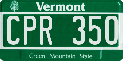 VT license plate CPR350