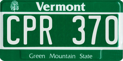 VT license plate CPR370