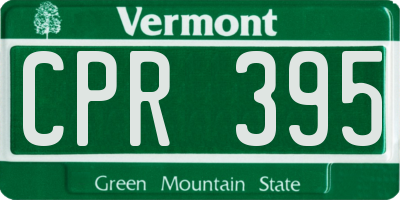 VT license plate CPR395