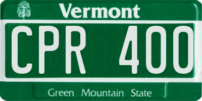 VT license plate CPR400