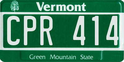 VT license plate CPR414