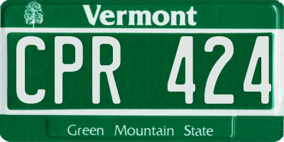 VT license plate CPR424