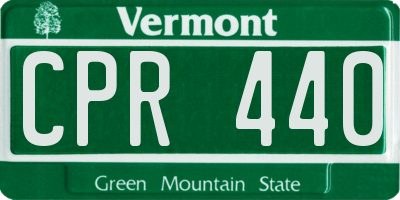 VT license plate CPR440