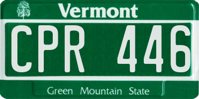 VT license plate CPR446