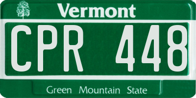 VT license plate CPR448