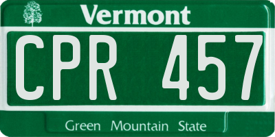 VT license plate CPR457