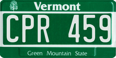 VT license plate CPR459