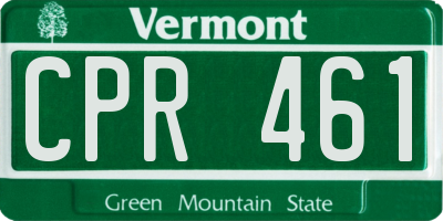 VT license plate CPR461