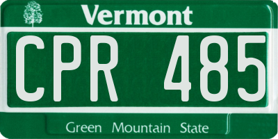 VT license plate CPR485