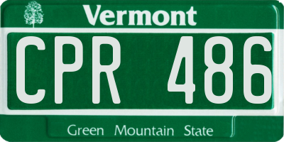 VT license plate CPR486