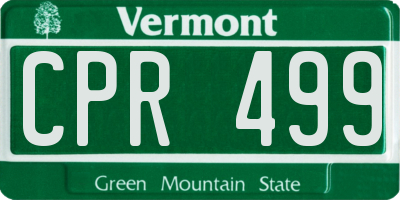 VT license plate CPR499