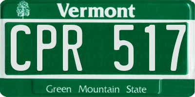 VT license plate CPR517
