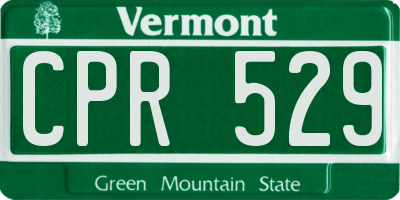 VT license plate CPR529