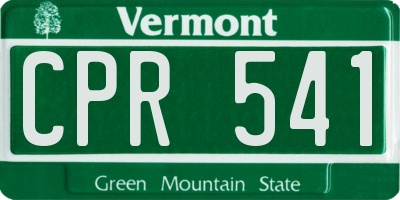VT license plate CPR541