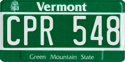 VT license plate CPR548