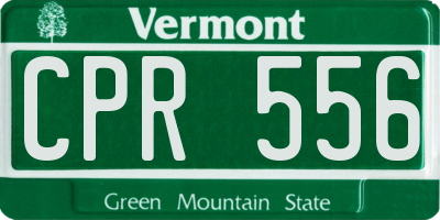 VT license plate CPR556
