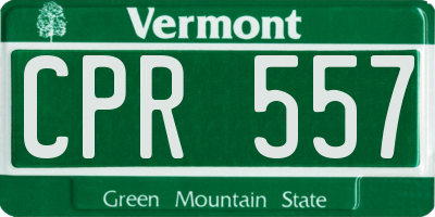 VT license plate CPR557