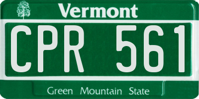 VT license plate CPR561