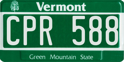 VT license plate CPR588