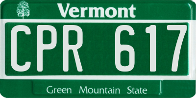 VT license plate CPR617